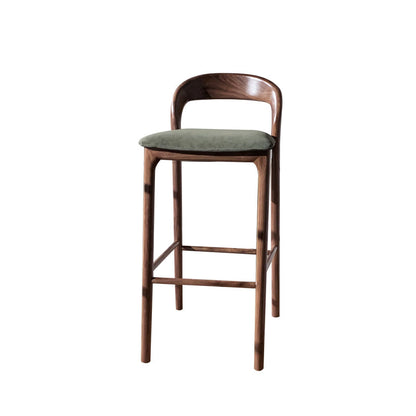 Brown Ash Wood Counter Stools Industrial Green Velvet Stools 1 Piece Clearhalo 'Bar Furniture' 'Bar Stools' 'bar_stools' 'furn' 'furn_bar_stools' 'Furniture' 'Kitchen & Dining Furniture' 6747747