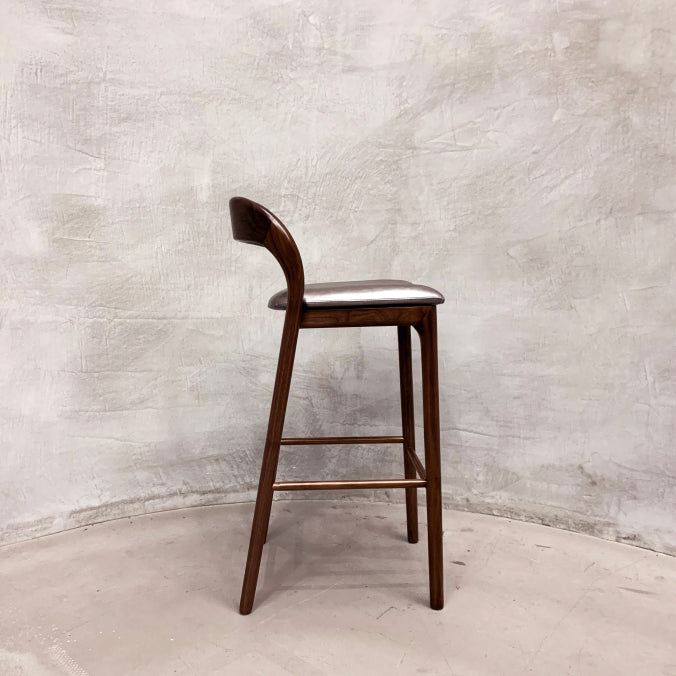 Brown Ash Wood Counter Stools Industrial Green Velvet Stools Clearhalo 'Bar Furniture' 'Bar Stools' 'bar_stools' 'furn' 'furn_bar_stools' 'Furniture' 'Kitchen & Dining Furniture' 6747751