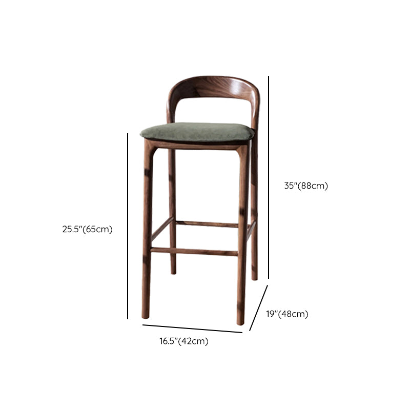 Brown Ash Wood Counter Stools Industrial Green Velvet Stools Clearhalo 'Bar Furniture' 'Bar Stools' 'bar_stools' 'furn' 'furn_bar_stools' 'Furniture' 'Kitchen & Dining Furniture' 6747753