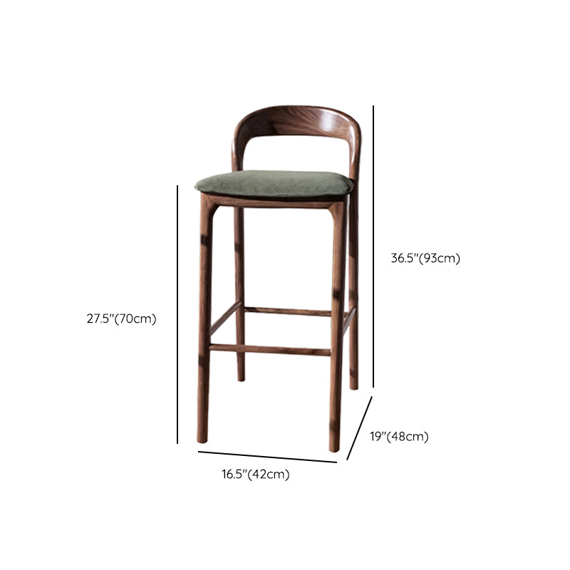 Brown Ash Wood Counter Stools Industrial Green Velvet Stools Clearhalo 'Bar Furniture' 'Bar Stools' 'bar_stools' 'furn' 'furn_bar_stools' 'Furniture' 'Kitchen & Dining Furniture' 6747754