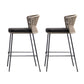 Industrial Bar Stool Upholstered Backrest Counter Stool for Dining Room Armless 2 Piece Set Clearhalo 'Bar Furniture' 'Bar Stools' 'bar_stools' 'furn' 'furn_bar_stools' 'Furniture' 'Kitchen & Dining Furniture' 6747757