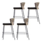 Industrial Bar Stool Upholstered Backrest Counter Stool for Dining Room Armless 4 Piece Set Clearhalo 'Bar Furniture' 'Bar Stools' 'bar_stools' 'furn' 'furn_bar_stools' 'Furniture' 'Kitchen & Dining Furniture' 6747758