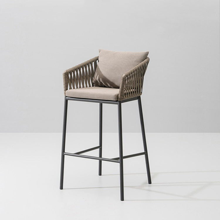 Industrial Bar Stool Upholstered Backrest Counter Stool for Dining Room Clearhalo 'Bar Furniture' 'Bar Stools' 'bar_stools' 'furn' 'furn_bar_stools' 'Furniture' 'Kitchen & Dining Furniture' 6747761