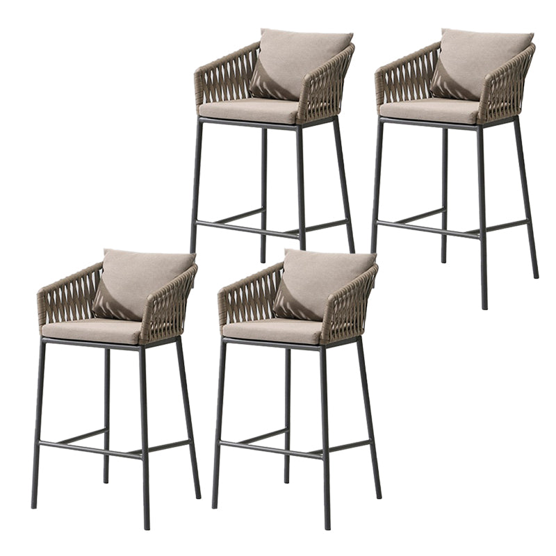 Industrial Bar Stool Upholstered Backrest Counter Stool for Dining Room With Arms 4 Piece Set Clearhalo 'Bar Furniture' 'Bar Stools' 'bar_stools' 'furn' 'furn_bar_stools' 'Furniture' 'Kitchen & Dining Furniture' 6747766