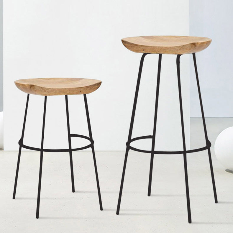 Solid Wood Modern Counter & Bar Stools Matte Finish Indoor Stools Clearhalo 'Bar Furniture' 'Bar Stools' 'bar_stools' 'furn' 'furn_bar_stools' 'Furniture' 'Kitchen & Dining Furniture' 6747771