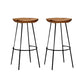 Solid Wood Modern Counter & Bar Stools Matte Finish Indoor Stools Walnut+Black 2 Piece Set Bar Stool(30"H) Clearhalo 'Bar Furniture' 'Bar Stools' 'bar_stools' 'furn' 'furn_bar_stools' 'Furniture' 'Kitchen & Dining Furniture' 6747772