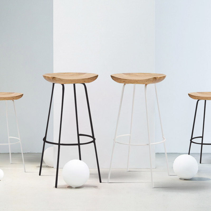 Solid Wood Modern Counter & Bar Stools Matte Finish Indoor Stools Clearhalo 'Bar Furniture' 'Bar Stools' 'bar_stools' 'furn' 'furn_bar_stools' 'Furniture' 'Kitchen & Dining Furniture' 6747773