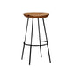 Solid Wood Modern Counter & Bar Stools Matte Finish Indoor Stools Walnut+Black 1 Piece Bar Stool(30"H) Clearhalo 'Bar Furniture' 'Bar Stools' 'bar_stools' 'furn' 'furn_bar_stools' 'Furniture' 'Kitchen & Dining Furniture' 6747780