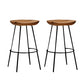 Solid Wood Modern Counter & Bar Stools Matte Finish Indoor Stools Walnut+Black 2 Piece Set Counter Stool(26"H) Clearhalo 'Bar Furniture' 'Bar Stools' 'bar_stools' 'furn' 'furn_bar_stools' 'Furniture' 'Kitchen & Dining Furniture' 6747782