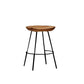 Solid Wood Modern Counter & Bar Stools Matte Finish Indoor Stools Walnut+Black 1 Piece Short Stool(22"H) Clearhalo 'Bar Furniture' 'Bar Stools' 'bar_stools' 'furn' 'furn_bar_stools' 'Furniture' 'Kitchen & Dining Furniture' 6747788