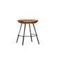 Solid Wood Modern Counter & Bar Stools Matte Finish Indoor Stools Walnut+Black 1 Piece Short Stool(18"H) Clearhalo 'Bar Furniture' 'Bar Stools' 'bar_stools' 'furn' 'furn_bar_stools' 'Furniture' 'Kitchen & Dining Furniture' 6747793