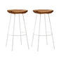 Solid Wood Modern Counter & Bar Stools Matte Finish Indoor Stools Walnut White 2 Piece Set Bar Stool(30"H) Clearhalo 'Bar Furniture' 'Bar Stools' 'bar_stools' 'furn' 'furn_bar_stools' 'Furniture' 'Kitchen & Dining Furniture' 6747799