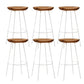 Solid Wood Modern Counter & Bar Stools Matte Finish Indoor Stools Walnut White 6 Piece Set Bar Stool(30"H) Clearhalo 'Bar Furniture' 'Bar Stools' 'bar_stools' 'furn' 'furn_bar_stools' 'Furniture' 'Kitchen & Dining Furniture' 6747801