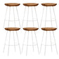 Solid Wood Modern Counter & Bar Stools Matte Finish Indoor Stools Walnut White 6 Piece Set Counter Stool(26"H) Clearhalo 'Bar Furniture' 'Bar Stools' 'bar_stools' 'furn' 'furn_bar_stools' 'Furniture' 'Kitchen & Dining Furniture' 6747806