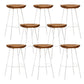 Solid Wood Modern Counter & Bar Stools Matte Finish Indoor Stools Walnut White 8 Piece Set Counter Stool(26"H) Clearhalo 'Bar Furniture' 'Bar Stools' 'bar_stools' 'furn' 'furn_bar_stools' 'Furniture' 'Kitchen & Dining Furniture' 6747807