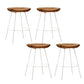 Solid Wood Modern Counter & Bar Stools Matte Finish Indoor Stools Walnut White 4 Piece Set Short Stool(22"H) Clearhalo 'Bar Furniture' 'Bar Stools' 'bar_stools' 'furn' 'furn_bar_stools' 'Furniture' 'Kitchen & Dining Furniture' 6747810
