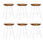 Solid Wood Modern Counter & Bar Stools Matte Finish Indoor Stools Walnut White 6 Piece Set Short Stool(22"H) Clearhalo 'Bar Furniture' 'Bar Stools' 'bar_stools' 'furn' 'furn_bar_stools' 'Furniture' 'Kitchen & Dining Furniture' 6747811