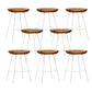 Solid Wood Modern Counter & Bar Stools Matte Finish Indoor Stools Walnut White 8 Piece Set Short Stool(22"H) Clearhalo 'Bar Furniture' 'Bar Stools' 'bar_stools' 'furn' 'furn_bar_stools' 'Furniture' 'Kitchen & Dining Furniture' 6747812