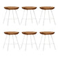 Solid Wood Modern Counter & Bar Stools Matte Finish Indoor Stools Walnut White 6 Piece Set Short Stool(18"H) Clearhalo 'Bar Furniture' 'Bar Stools' 'bar_stools' 'furn' 'furn_bar_stools' 'Furniture' 'Kitchen & Dining Furniture' 6747816
