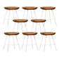 Solid Wood Modern Counter & Bar Stools Matte Finish Indoor Stools Walnut White 8 Piece Set Short Stool(18"H) Clearhalo 'Bar Furniture' 'Bar Stools' 'bar_stools' 'furn' 'furn_bar_stools' 'Furniture' 'Kitchen & Dining Furniture' 6747817