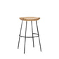 Solid Wood Modern Counter & Bar Stools Matte Finish Indoor Stools Natural Wood Black 1 Piece Counter Stool(26"H) Clearhalo 'Bar Furniture' 'Bar Stools' 'bar_stools' 'furn' 'furn_bar_stools' 'Furniture' 'Kitchen & Dining Furniture' 6747823