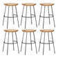 Solid Wood Modern Counter & Bar Stools Matte Finish Indoor Stools Natural Wood Black 6 Piece Set Counter Stool(26"H) Clearhalo 'Bar Furniture' 'Bar Stools' 'bar_stools' 'furn' 'furn_bar_stools' 'Furniture' 'Kitchen & Dining Furniture' 6747826