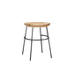 Solid Wood Modern Counter & Bar Stools Matte Finish Indoor Stools Natural Wood Black 1 Piece Short Stool(22"H) Clearhalo 'Bar Furniture' 'Bar Stools' 'bar_stools' 'furn' 'furn_bar_stools' 'Furniture' 'Kitchen & Dining Furniture' 6747828