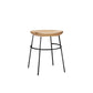 Solid Wood Modern Counter & Bar Stools Matte Finish Indoor Stools Natural Wood Black 1 Piece Short Stool(18"H) Clearhalo 'Bar Furniture' 'Bar Stools' 'bar_stools' 'furn' 'furn_bar_stools' 'Furniture' 'Kitchen & Dining Furniture' 6747833