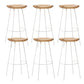 Solid Wood Modern Counter & Bar Stools Matte Finish Indoor Stools Natural Wood White 6 Piece Set Bar Stool(30"H) Clearhalo 'Bar Furniture' 'Bar Stools' 'bar_stools' 'furn' 'furn_bar_stools' 'Furniture' 'Kitchen & Dining Furniture' 6747841