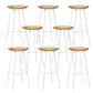 Solid Wood Modern Counter & Bar Stools Matte Finish Indoor Stools Natural Wood White 8 Piece Set Bar Stool(30"H) Clearhalo 'Bar Furniture' 'Bar Stools' 'bar_stools' 'furn' 'furn_bar_stools' 'Furniture' 'Kitchen & Dining Furniture' 6747842