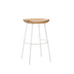 Solid Wood Modern Counter & Bar Stools Matte Finish Indoor Stools Natural Wood White 1 Piece Counter Stool(26"H) Clearhalo 'Bar Furniture' 'Bar Stools' 'bar_stools' 'furn' 'furn_bar_stools' 'Furniture' 'Kitchen & Dining Furniture' 6747843