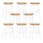 Solid Wood Modern Counter & Bar Stools Matte Finish Indoor Stools Natural Wood White 8 Piece Set Counter Stool(26"H) Clearhalo 'Bar Furniture' 'Bar Stools' 'bar_stools' 'furn' 'furn_bar_stools' 'Furniture' 'Kitchen & Dining Furniture' 6747847