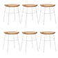 Solid Wood Modern Counter & Bar Stools Matte Finish Indoor Stools Natural Wood White 6 Piece Set Short Stool(18"H) Clearhalo 'Bar Furniture' 'Bar Stools' 'bar_stools' 'furn' 'furn_bar_stools' 'Furniture' 'Kitchen & Dining Furniture' 6747856