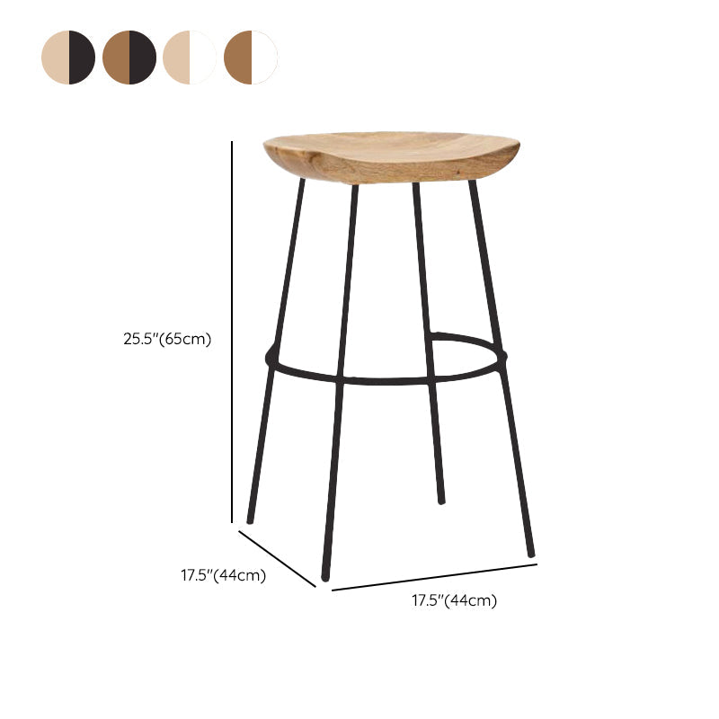 Solid Wood Modern Counter & Bar Stools Matte Finish Indoor Stools Clearhalo 'Bar Furniture' 'Bar Stools' 'bar_stools' 'furn' 'furn_bar_stools' 'Furniture' 'Kitchen & Dining Furniture' 6747860