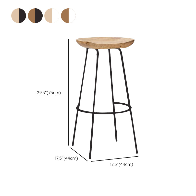 Solid Wood Modern Counter & Bar Stools Matte Finish Indoor Stools Clearhalo 'Bar Furniture' 'Bar Stools' 'bar_stools' 'furn' 'furn_bar_stools' 'Furniture' 'Kitchen & Dining Furniture' 6747861