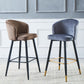 Glam Velvet Bar Stool Backrest Counter Stool for Bristol with Metal Legs Clearhalo 'Bar Furniture' 'Bar Stools' 'bar_stools' 'furn' 'furn_bar_stools' 'Furniture' 'Kitchen & Dining Furniture' 6747862