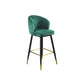 Glam Velvet Bar Stool Backrest Counter Stool for Bristol with Metal Legs Clearhalo 'Bar Furniture' 'Bar Stools' 'bar_stools' 'furn' 'furn_bar_stools' 'Furniture' 'Kitchen & Dining Furniture' 6747871