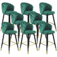 Glam Velvet Bar Stool Backrest Counter Stool for Bristol with Metal Legs Green 8 Piece Set Clearhalo 'Bar Furniture' 'Bar Stools' 'bar_stools' 'furn' 'furn_bar_stools' 'Furniture' 'Kitchen & Dining Furniture' 6747885