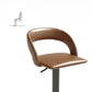 Swivel Leather Bar Stool Adjustable Height Counter Stool for Bristol