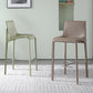 Modern Bar Stool Backrest Leather Counter Stool for Bristol with Metal Legs