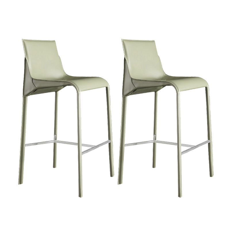 Modern Bar Stool Backrest Leather Counter Stool for Bristol with Metal Legs
