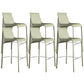 Modern Bar Stool Backrest Leather Counter Stool for Bristol with Metal Legs