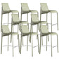 Modern Bar Stool Backrest Leather Counter Stool for Bristol with Metal Legs