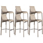 Modern Bar Stool Backrest Leather Counter Stool for Bristol with Metal Legs