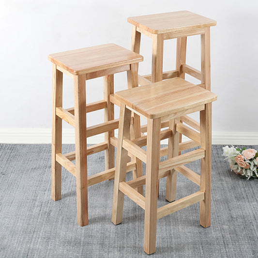 モダンなレザーバースツールラバーウッドカウンタースツールホーム用