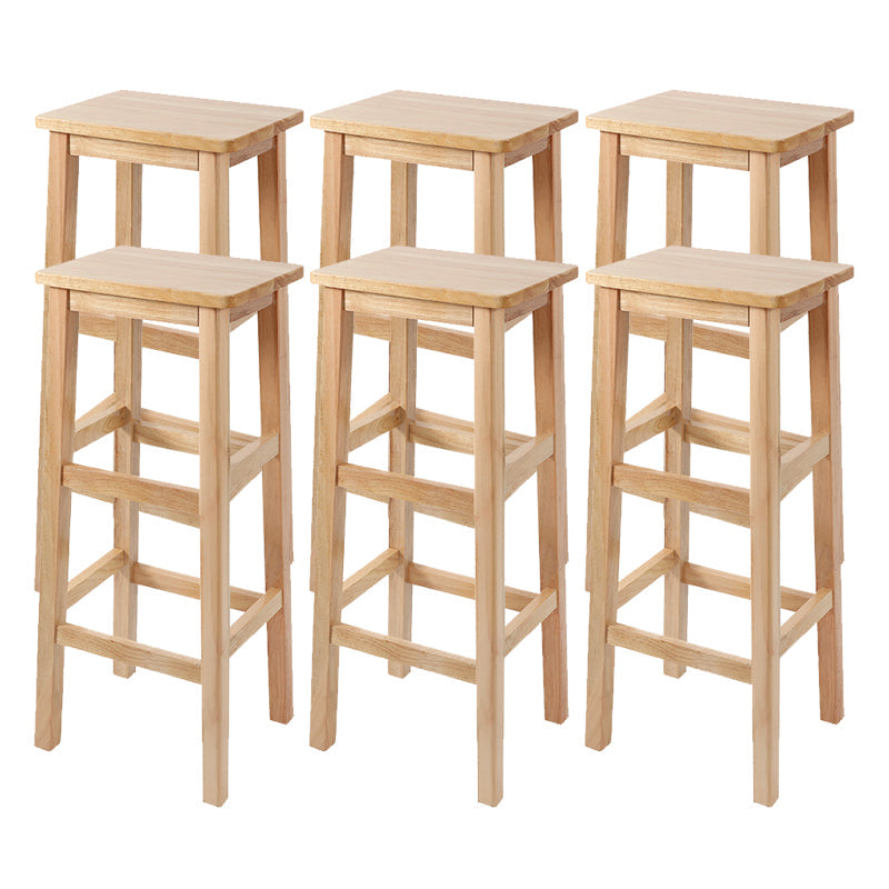 モダンなレザーバースツールラバーウッドカウンタースツールホーム用