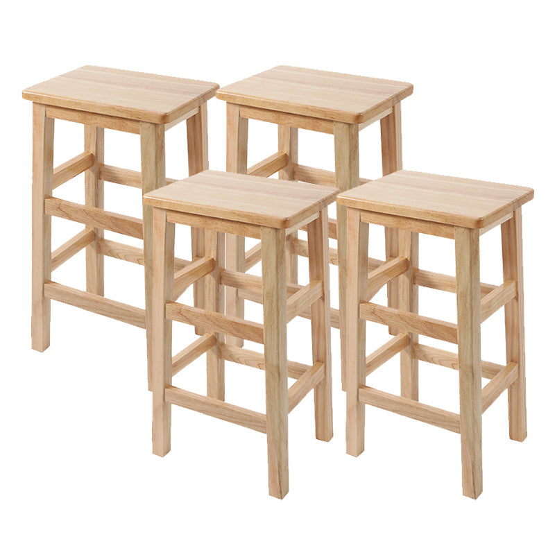 モダンなレザーバースツールラバーウッドカウンタースツールホーム用