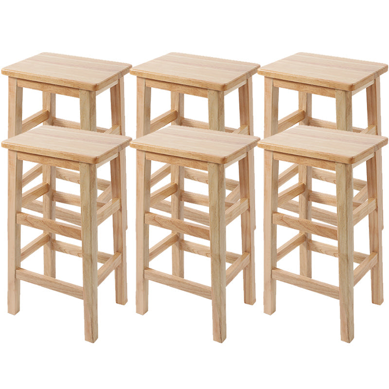 モダンなレザーバースツールラバーウッドカウンタースツールホーム用