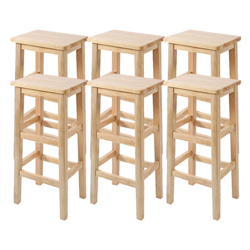 モダンなレザーバースツールラバーウッドカウンタースツールホーム用