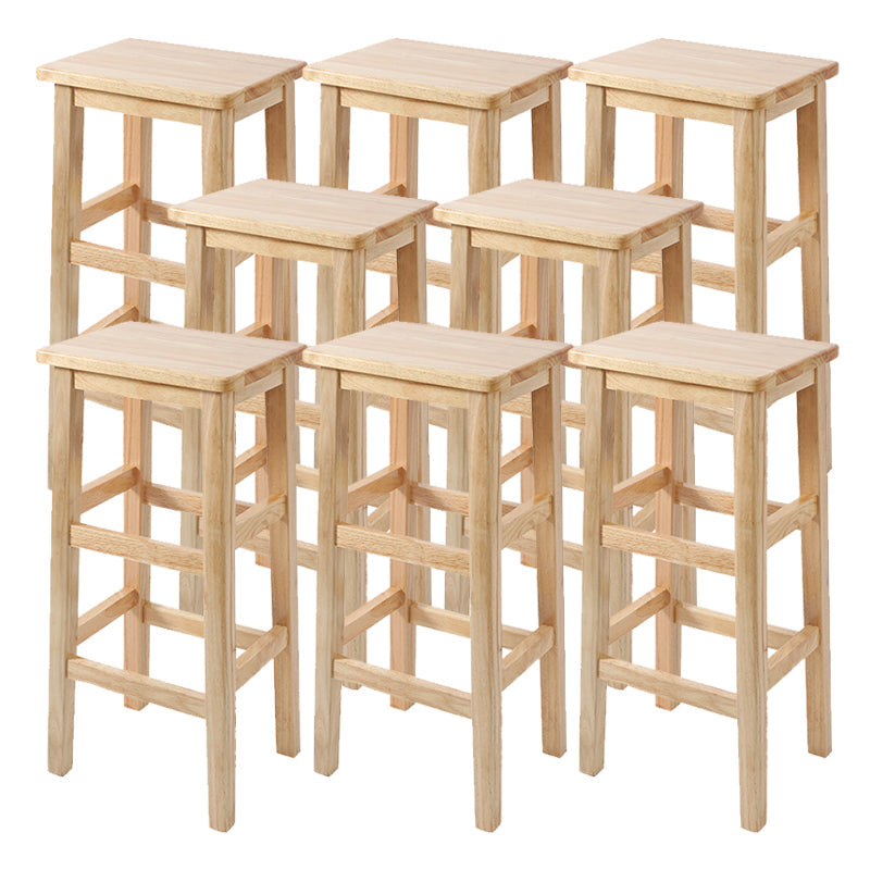 モダンなレザーバースツールラバーウッドカウンタースツールホーム用